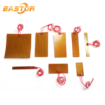 customized 24v lightweight electric kapton flexible pi thin film polyimide heater